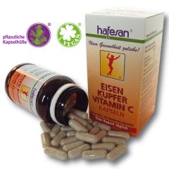 hafesan Eisen + Kupfer + Vitamin C Kapseln